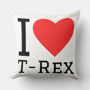 I love t rex  throw pillow