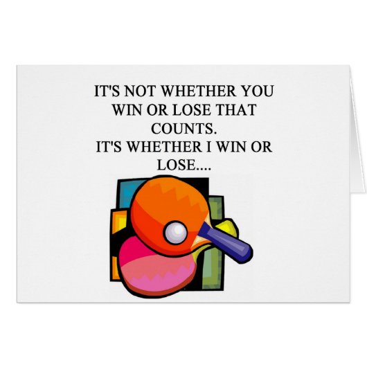 i love table tennis cards (Front Horizontal)