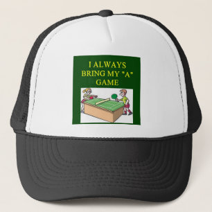 i love table  tennis player trucker hat