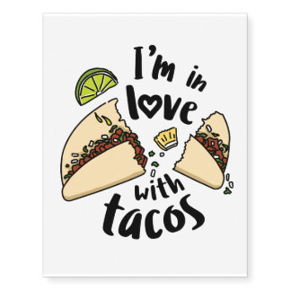 I love tacos al pastor temporary tattoos