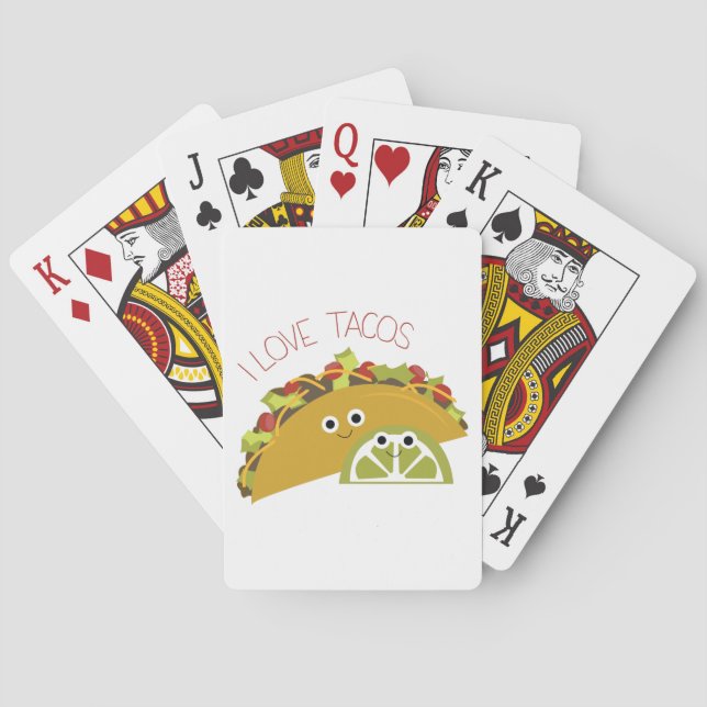 I Love Tacos Poker Cards (Back)