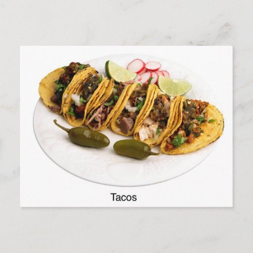 i love tacos postcard