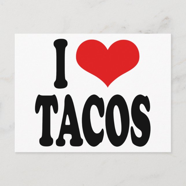 I Love Tacos Postcard (Front)