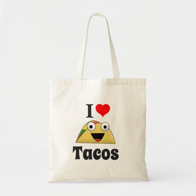I Love Tacos Tote Bag (Front)