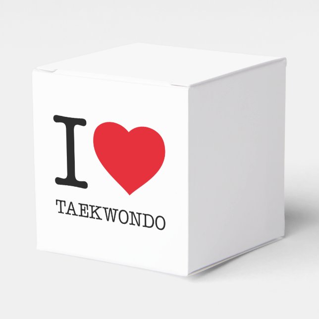 I LOVE TAEKWONDO FAVOR BOXES (Front Side)