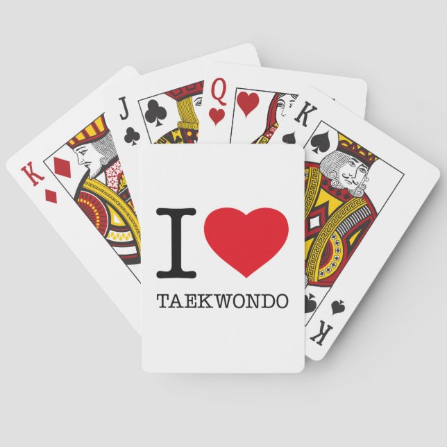 I LOVE TAEKWONDO POKER CARDS (Back)