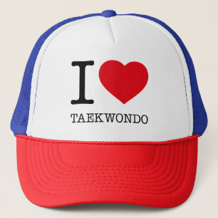 I LOVE TAEKWONDO TRUCKER HAT
