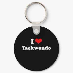 I Love Taekwondo Tshirt Keychain