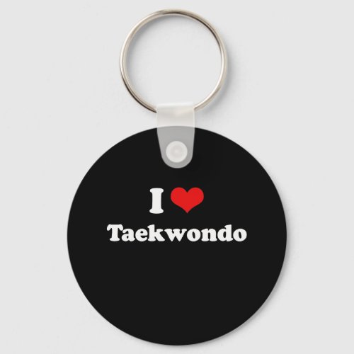 I Love Taekwondo Tshirt Keychain