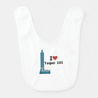 I love taipei 101 baby bib