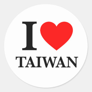 I Love Taiwan Classic Round Sticker