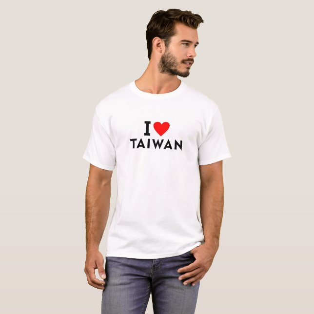 I love Taiwan country like heart travel tourism T-Shirt (Front Full)