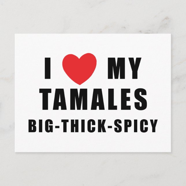 I Love Tamales Postcard (Front)