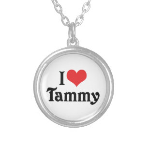 I Love Tammy Silver Plated Necklace