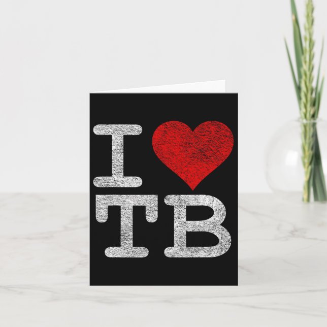 I Love Tampa Bay I Heart Tb Florida Football  Card (Front)