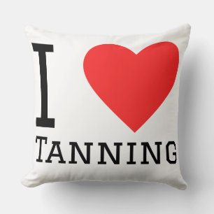 I love tanning throw pillow