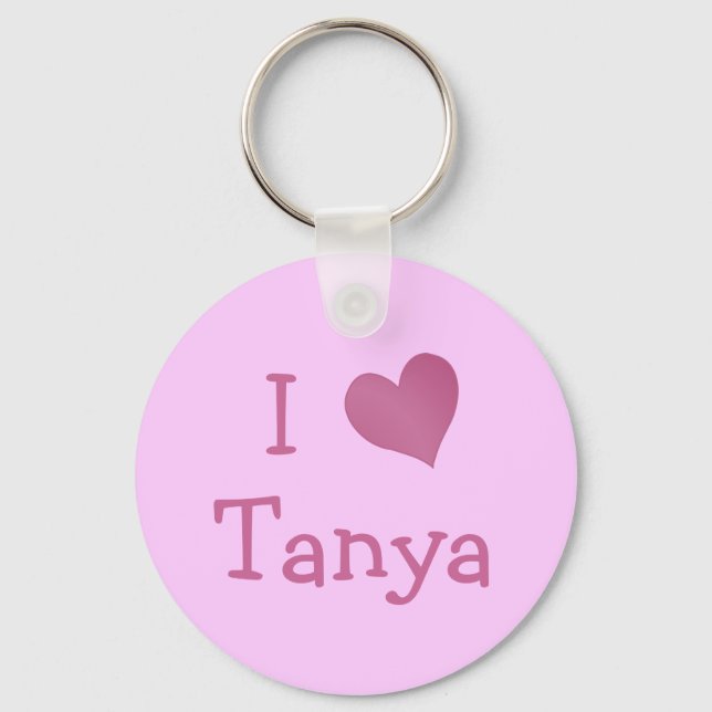 I Love Tanya Keychain (Front)