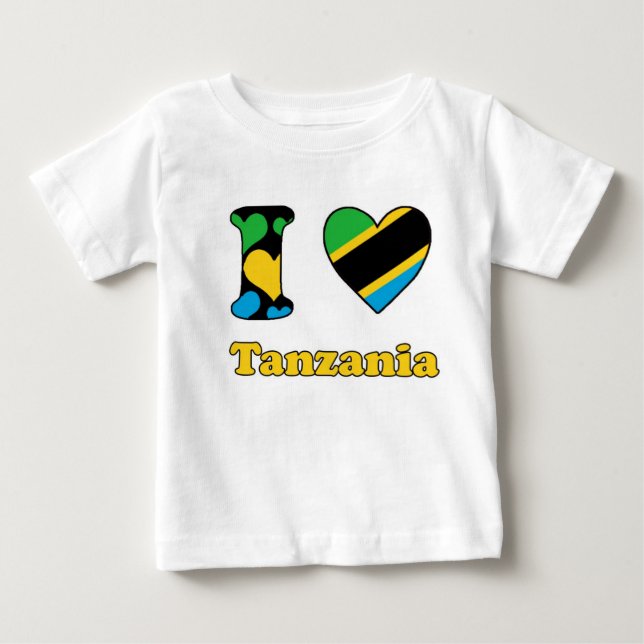 I love Tanzania Baby T-Shirt (Front)