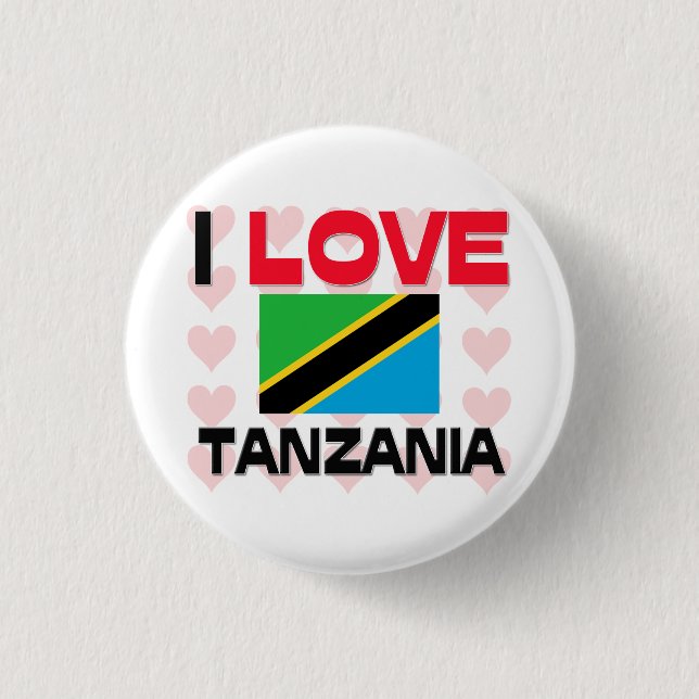 I Love Tanzania Button (Front)