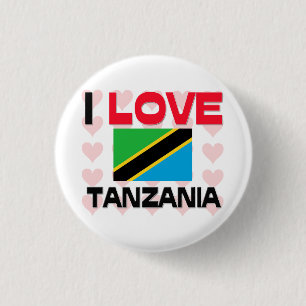 I Love Tanzania Button