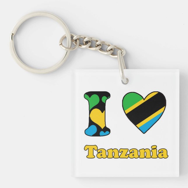I love Tanzania Keychain (Front)
