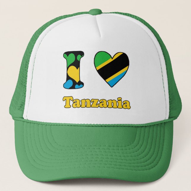 I love Tanzania Trucker Hat (Front)