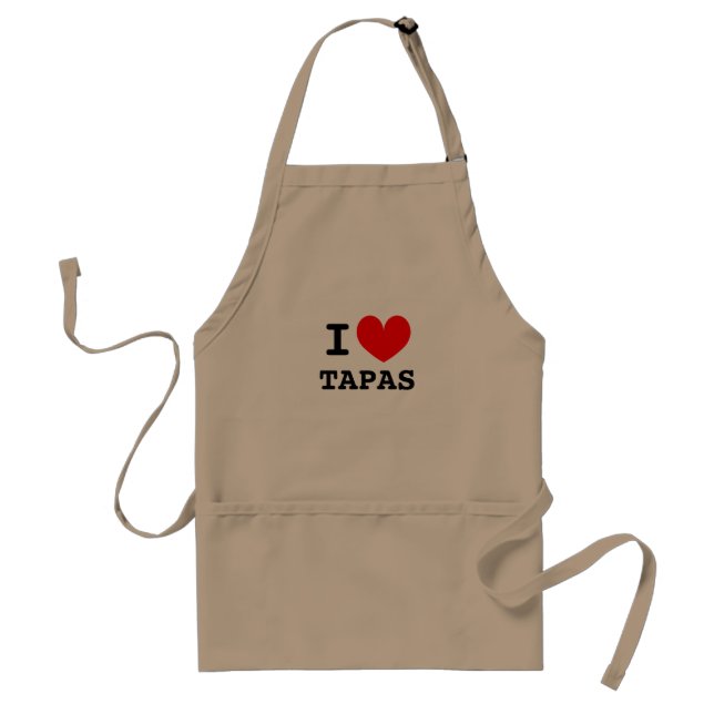 I love tapas food | Funny aprons for men and women (Front)