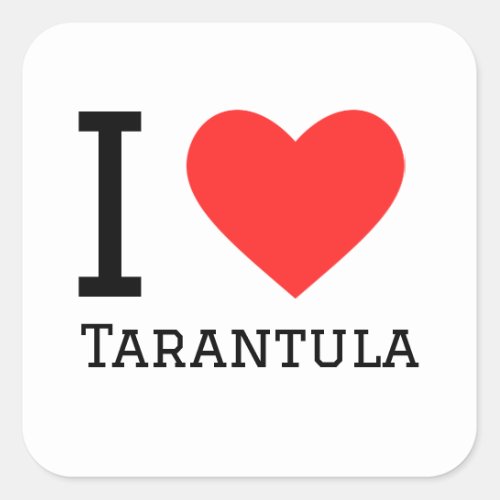 I love tarantula  square sticker