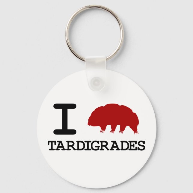 I Love Tardigrades Keychain (Front)