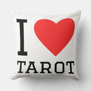 I love tarot throw pillow