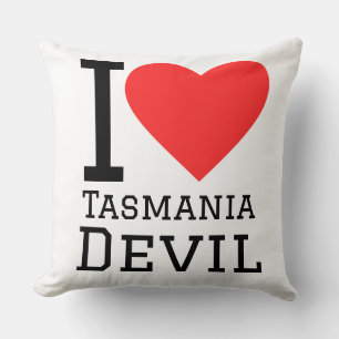 I love Tasmania devil Throw Pillow