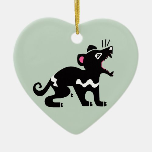 I love Tasmanian DEVILS _ Aussie wildlife _ Nature Ceramic Ornament