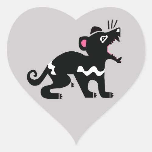 I love Tasmanian DEVILS _ Wildlife _ Marsupial _  Heart Sticker