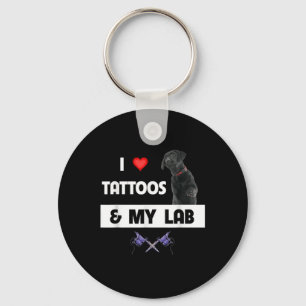 I Love Tattoos And My Labrador Retriever Lab Dog M Keychain