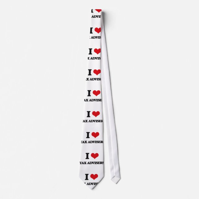 I love Tax Advisers Neck Tie (Front)
