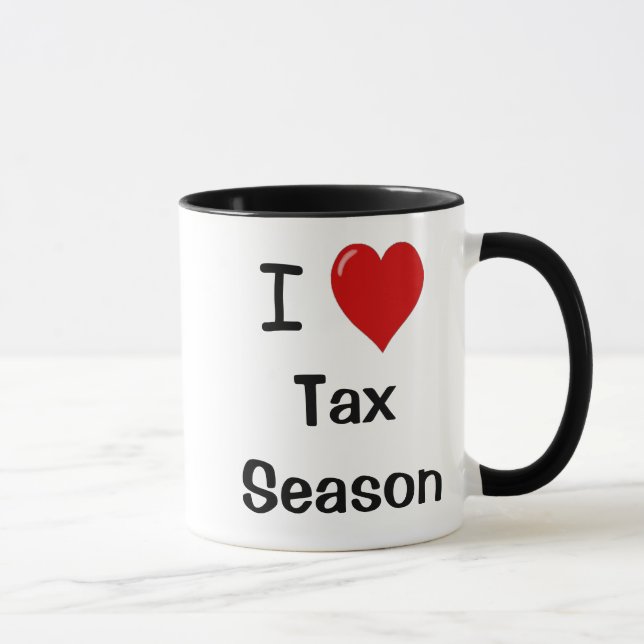 I Love Tax Season - I Heart Tax Season Mug (Right)