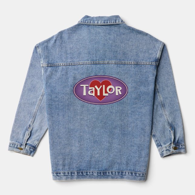 I Love Taylor Denim Jacket (Back)