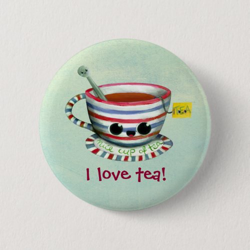 I love Tea Button