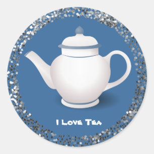 I Love Tea, popular design Classic Round Sticker