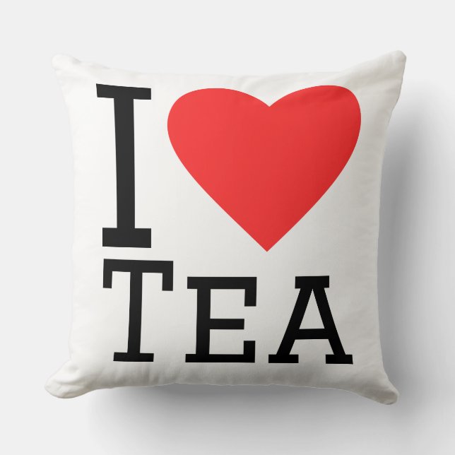 I love tea throw pillow (Front)