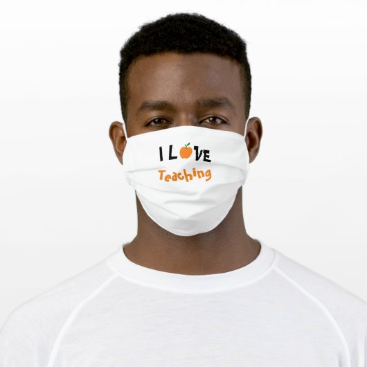 I love Teaching Adult Cloth Face Mask (Worn)