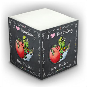 I Love Teaching Self-Stick Memo Cube Notepad