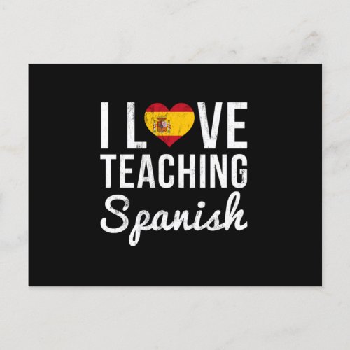 I Love Teaching Spanish Teacher Back To School Postcard