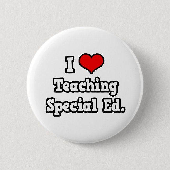 I Love Teaching Special Ed Pinback Button (Front)