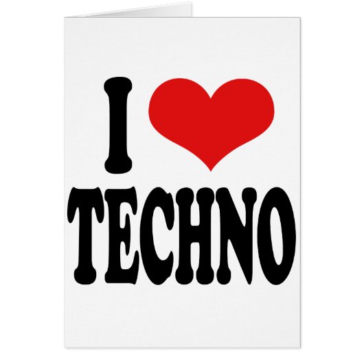 I Love Techno Cards (Front)