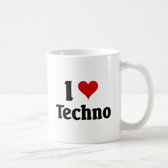 I love techno coffee mug