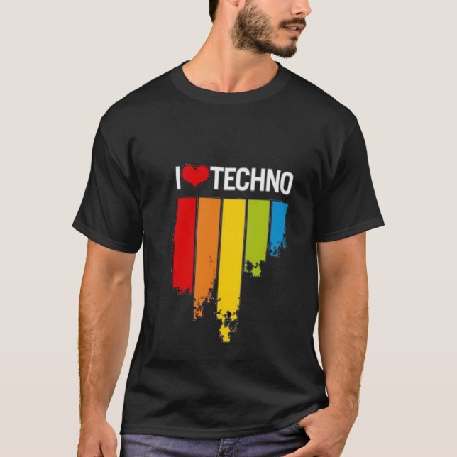 I Love Techno T-Shirt (Front)