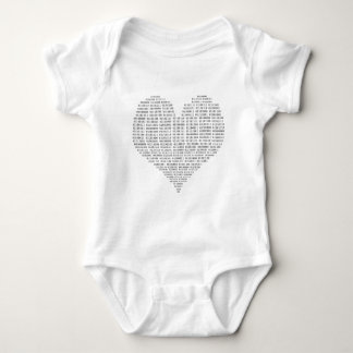 I Love Technology Binary Baby Bodysuit