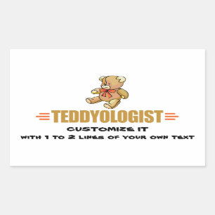 I Love Teddy Bears Rectangular Sticker