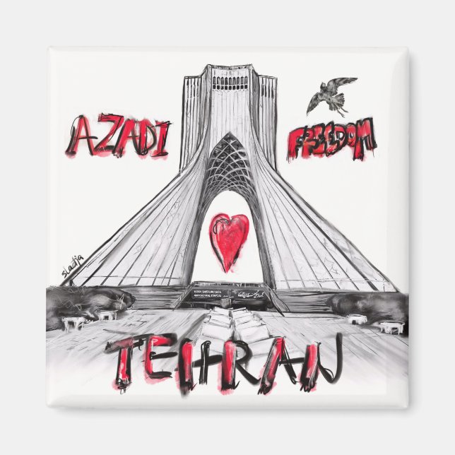 I love Tehran Magnet (Front)